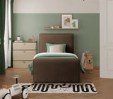 Sloan Brown Velvet Twin Bed SloanBrown-T Meridian Furniture