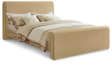 Sloan Camel Velvet King Bed SloanCamel-K Meridian Furniture