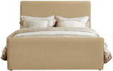 Sloan Camel Velvet King Bed SloanCamel-K Meridian Furniture