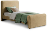 Sloan Camel Velvet Twin Bed SloanCamel-T Meridian Furniture