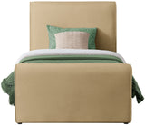 Sloan Camel Velvet Twin Bed SloanCamel-T Meridian Furniture