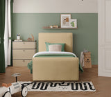 Sloan Camel Velvet Twin Bed SloanCamel-T Meridian Furniture