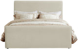 Sloan Cream Velvet Queen Bed SloanCream-Q Meridian Furniture