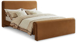 Sloan Saddle Velvet King Bed SloanSaddle-K Meridian Furniture