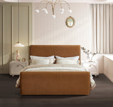 Sloan Saddle Velvet Queen Bed SloanSaddle-Q Meridian Furniture