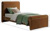 Sloan Saddle Velvet Twin Bed SloanSaddle-T Meridian Furniture