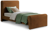 Sloan Saddle Velvet Twin Bed SloanSaddle-T Meridian Furniture