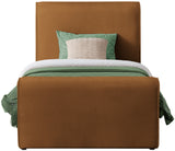 Sloan Saddle Velvet Twin Bed SloanSaddle-T Meridian Furniture