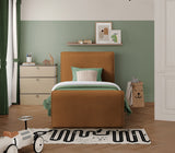 Sloan Saddle Velvet Twin Bed SloanSaddle-T Meridian Furniture