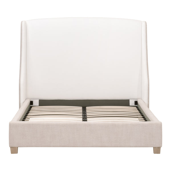 Sloan Standard King Bed LiveSmart Peyton-Pearl, Bisque, Natural Gray Oak 7124-3.LPPRL/BIS/NG Essentials for Living