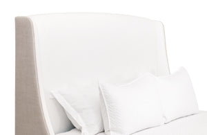 Sloan Standard King Bed LiveSmart Peyton-Pearl, Bisque, Natural Gray Oak 7124-3.LPPRL/BIS/NG Essentials for Living