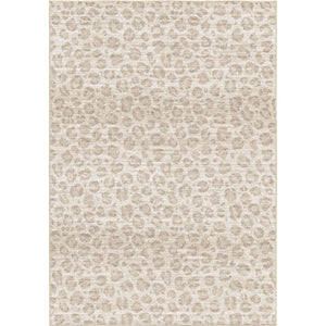 Orian Rugs Skins Snow Leopard Machine Woven Polypropylene Contemporary Area Rug Beige Polypropylene