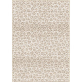 Skins Snow Leopard Machine Woven Polypropylene Contemporary Made In USA Area Rug
