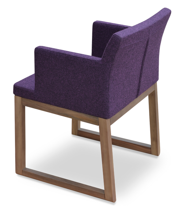 Soho Concept Soho Wood Counter & Bar Chair - Elegant Beech Wood, Camira Era Fabric, 10-year Warranty, Premium Quality Walnut  Soho-concept-dining-chair-05954