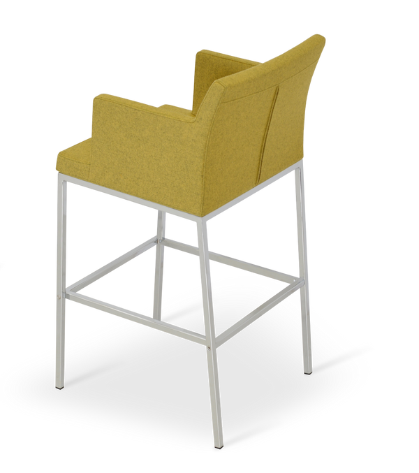 Soho Concept Prisma Galata Barstools & Counterstools - Durable Camira Era Fabric, Chrome Finish, 10-year Guarantee Chrome Steel Tubular Legs Soho-concept-dining-chair-09812