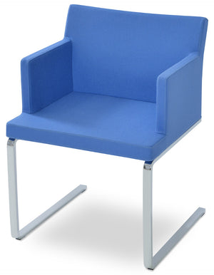 Soho Concept Soho Flat Armchair Dining Chair In Camira Era Fabric – Stylish, Durable, 10-year Guarantee, Blue Blue  Soho-concept-dining-chair-05883
