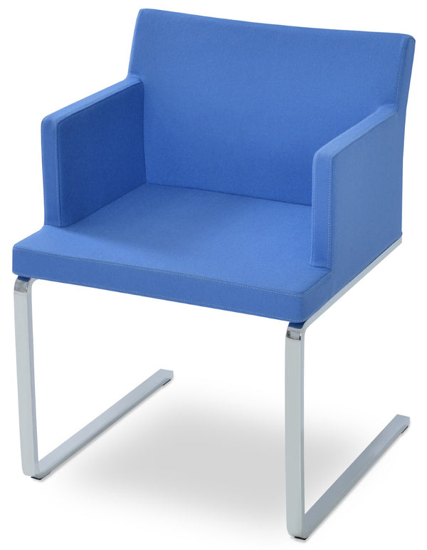 Soho Concept Soho Flat Armchair Dining Chair In Camira Era Fabric – Stylish, Durable, 10-year Guarantee, Blue Blue  Soho-concept-dining-chair-05883