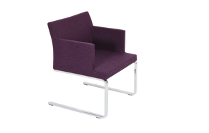 Soho Concept Soho Flat Armchair Dining Chair In Dark Grey Camira Blazer Wool With Chrome Base - 10-year Guarantee! Deep Maroon  Soho-concept-dining-chair-05865
