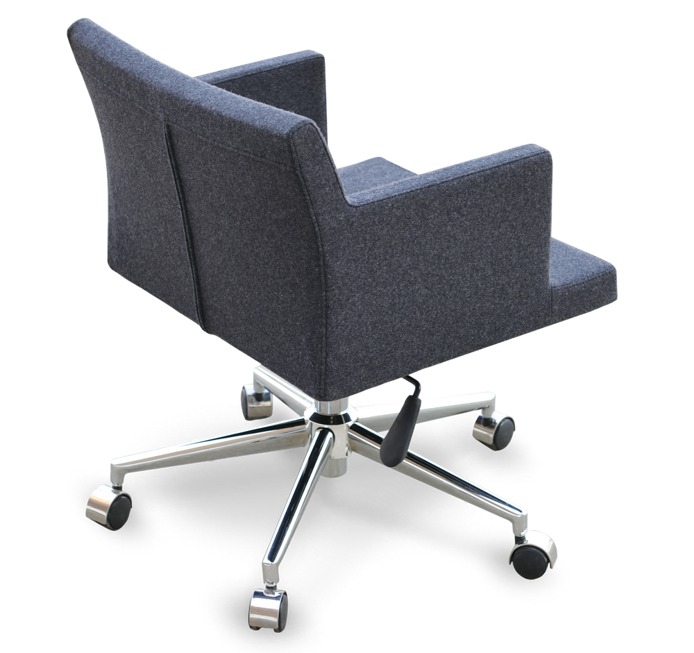 Soho Concept Soho Office Armchair - Premium Camira Blazer Wool Fabric, Adjustable Height, 10-year Warranty, Turquoise Turquoise  Soho-concept-dining-chair-11965