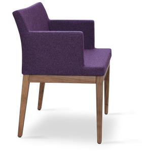 Soho Concept Soho Wood Counter & Bar Chair - Elegant Beech Wood, Camira Era Fabric, 10-year Warranty, Premium Quality Deep Maroon  Soho-concept-dining-chair-05922