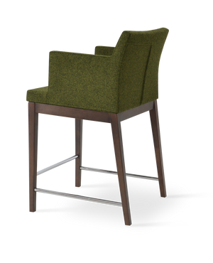 Soho Concept Soho Wood Barstools & Counterstools With Premium Camira Fabric - Durable Finish & 10-year Warranty Green  Soho-concept-dining-chair-09826