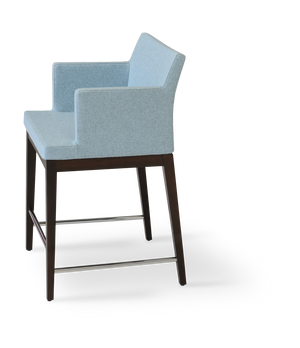 Soho Concept Soho Wood Barstools & Counterstools With Premium Camira Fabric - Durable Finish & 10-year Warranty Blue  Soho-concept-dining-chair-09827