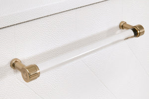 Essentials For Living Sonia Shagreen Media Sideboard: Elegant Faux Stingray Design, Modern Accents, Spacious Storage Solutions Pearl Shagreen,Lucite,Brushed Brass Faux Shagreen Resin,Solid Rubberwood,Solid Beech,Mdf,Acrylic,Metal 6110.Prl-shg/Bbrs