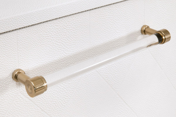 Essentials For Living Sonia Shagreen Media Sideboard: Elegant Faux Stingray Design, Modern Accents, Spacious Storage Solutions Pearl Shagreen,Lucite,Brushed Brass Faux Shagreen Resin,Solid Rubberwood,Solid Beech,Mdf,Acrylic,Metal 6110.Prl-shg/Bbrs