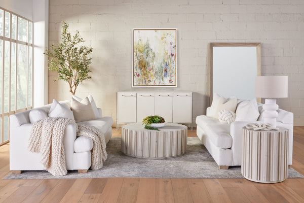 Essentials For Living Sonia Shagreen Media Sideboard: Elegant Faux Stingray Design, Modern Accents, Spacious Storage Solutions Pearl Shagreen,Lucite,Brushed Brass Faux Shagreen Resin,Solid Rubberwood,Solid Beech,Mdf,Acrylic,Metal 6110.Prl-shg/Bbrs