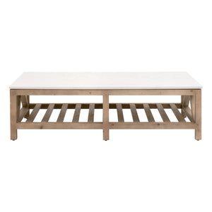 Spruce Coffee Table Smoke Gray Pine, White Quartz 8019.SGRY-PNE/WHTQ Essentials for Living