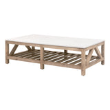 Spruce Coffee Table Smoke Gray Pine, White Quartz 8019.SGRY-PNE/WHTQ Essentials for Living