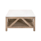 Spruce Coffee Table Smoke Gray Pine, White Quartz 8019.SGRY-PNE/WHTQ Essentials for Living