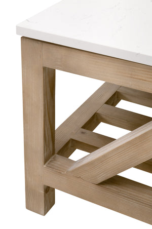 Spruce Coffee Table Smoke Gray Pine, White Quartz 8019.SGRY-PNE/WHTQ Essentials for Living