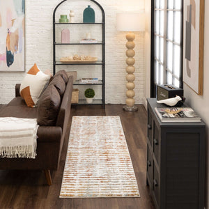 Karastan Rugs Vanguard by Drew & Jonathan Home Steadfast Machine Woven Triexta Modern/Contemporary Area Rug Spice 2' 4" x 7' 10"