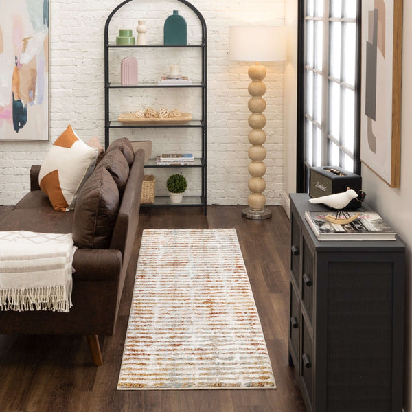 Karastan Rugs Vanguard by Drew & Jonathan Home Steadfast Machine Woven Triexta Modern/Contemporary Area Rug Spice 2' 4" x 7' 10"