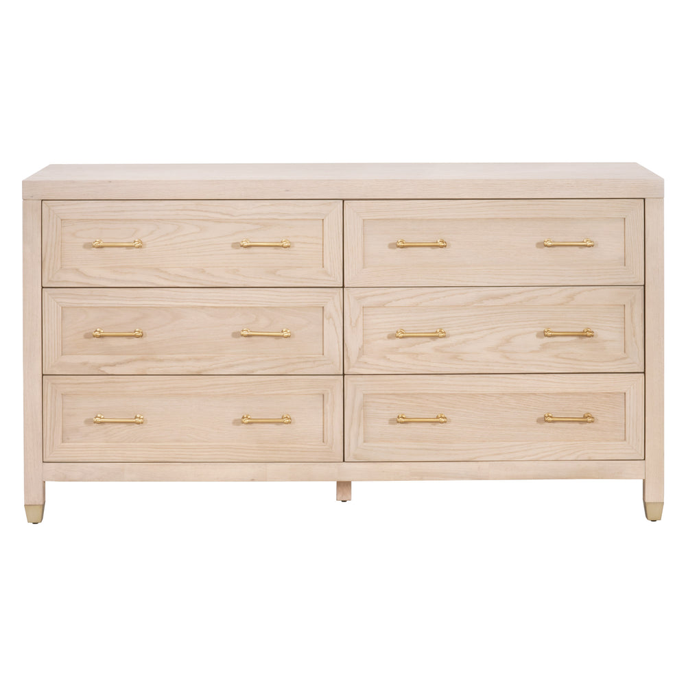 Essentials for Living Stella 6-Drawer Double Dresser 6136.LHON/BBRS Light Honey Oak