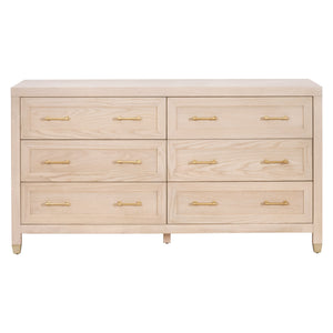 Essentials for Living Stella 6-Drawer Double Dresser 6136.LHON/BBRS Light Honey Oak