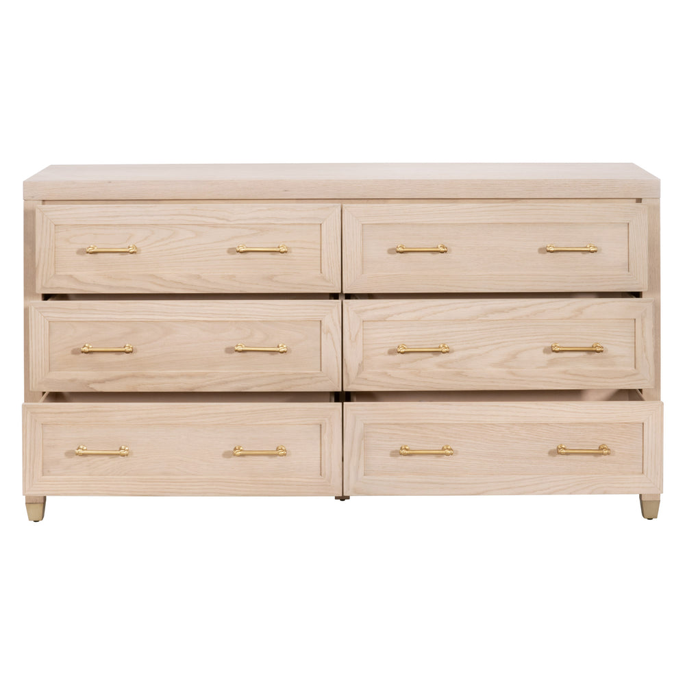 Essentials for Living Stella 6-Drawer Double Dresser 6136.LHON/BBRS Light Honey Oak