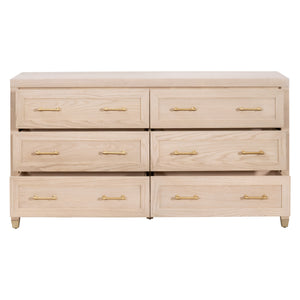 Essentials for Living Stella 6-Drawer Double Dresser 6136.LHON/BBRS Light Honey Oak