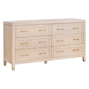 Essentials for Living Stella 6-Drawer Double Dresser 6136.LHON/BBRS Light Honey Oak