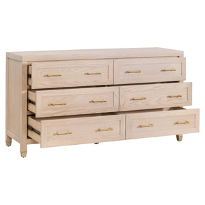 Essentials for Living Stella 6-Drawer Double Dresser 6136.LHON/BBRS Light Honey Oak