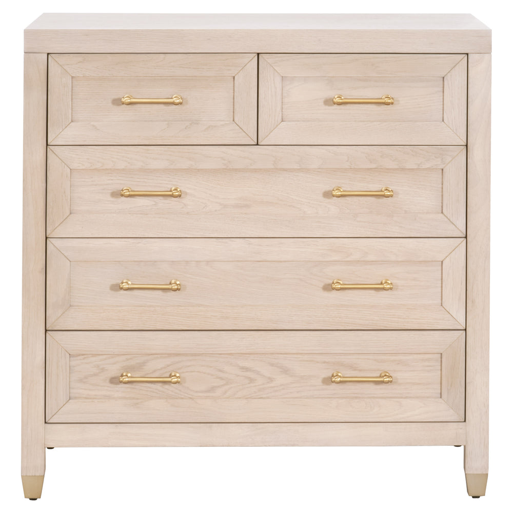 Essentials for Living Stella 5-Drawer High Chest 6135.LHON/BBRS Light Honey Oak