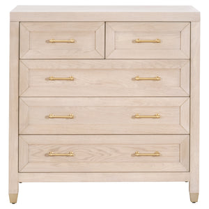 Essentials for Living Stella 5-Drawer High Chest 6135.LHON/BBRS Light Honey Oak