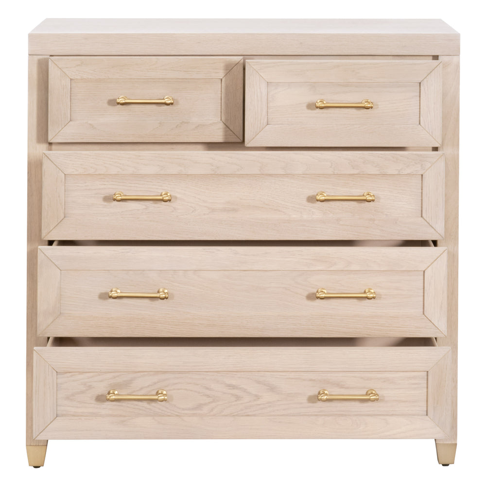 Essentials for Living Stella 5-Drawer High Chest 6135.LHON/BBRS Light Honey Oak