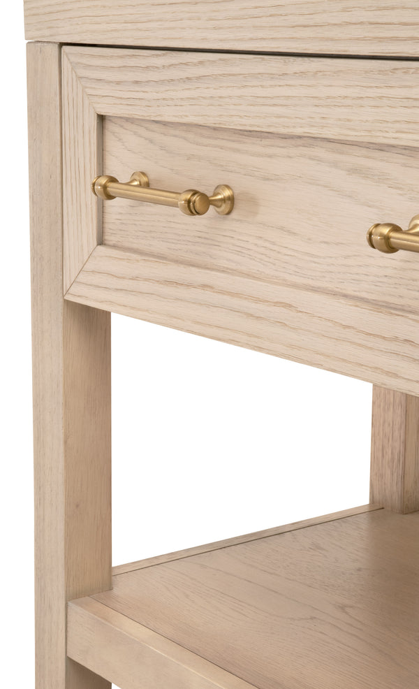 Essentials for Living Stella 1-Drawer Nightstand 6134.LHON/BBRS Light Honey Oak