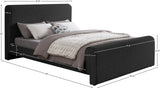 Stylus Black Boucle Fabric King Bed StylusBlack-K Meridian Furniture