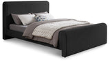 Stylus Black Boucle Fabric King Bed StylusBlack-K Meridian Furniture