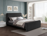 Stylus Black Boucle Fabric King Bed StylusBlack-K Meridian Furniture