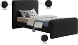 Stylus Black Boucle Fabric Twin Bed StylusBlack-T Meridian Furniture