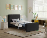 Stylus Black Boucle Fabric Twin Bed StylusBlack-T Meridian Furniture